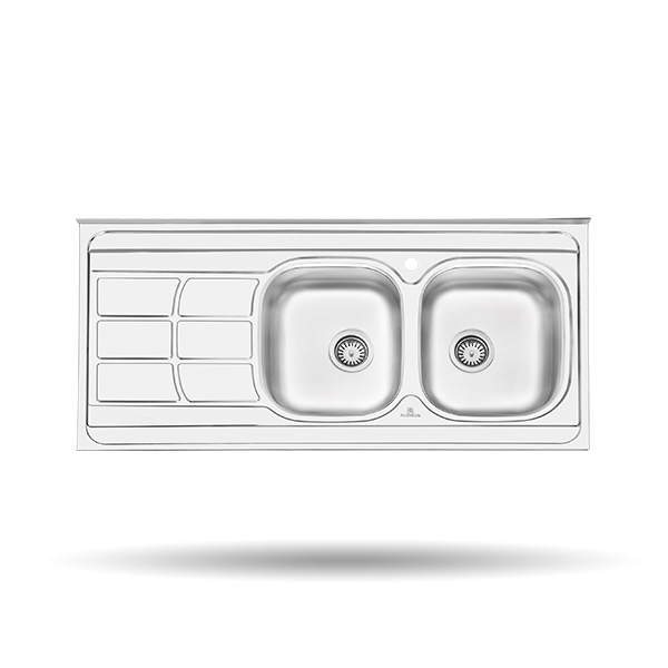 سینک نیمه فانتزی روکار 60*120 پرنیان استیل- PS2109